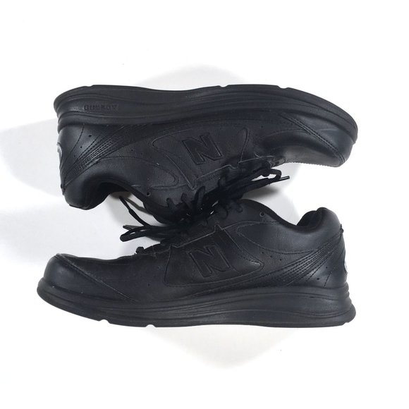 New Balance 577 Walking Shoes Mens Size 10.5 D Black Leather MW577BK